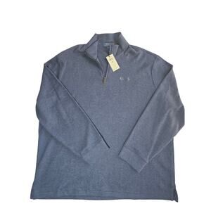 Polo Ralph Lauren Mens 2XLXXL Heather Blue 1/4 Zip Pullover Sweater Preppy Golf